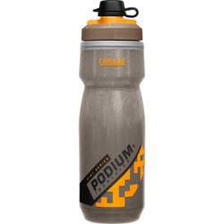 CamelBak Podium Dirt Series Chill 21oz Bike Bottle Insulated in Shadow Grey and Sulphur